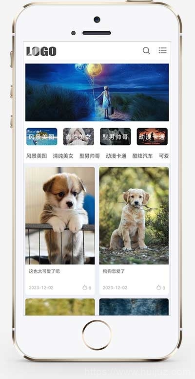 H5自适应响应式相册图片网站模板 – 图片壁纸类网站源码下载插图3