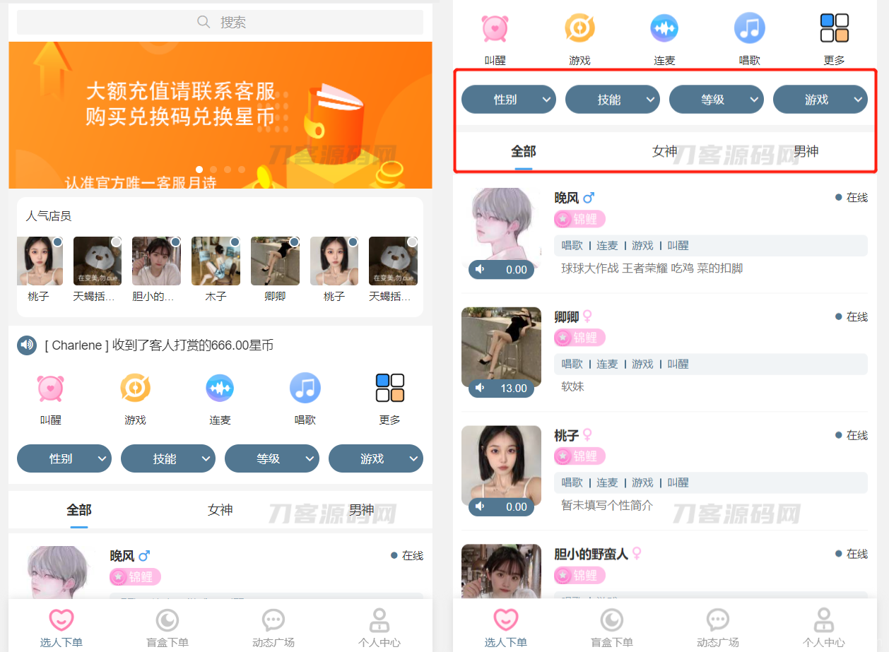 游戏陪玩语音聊天系统v3.0 独立版本源码插图1