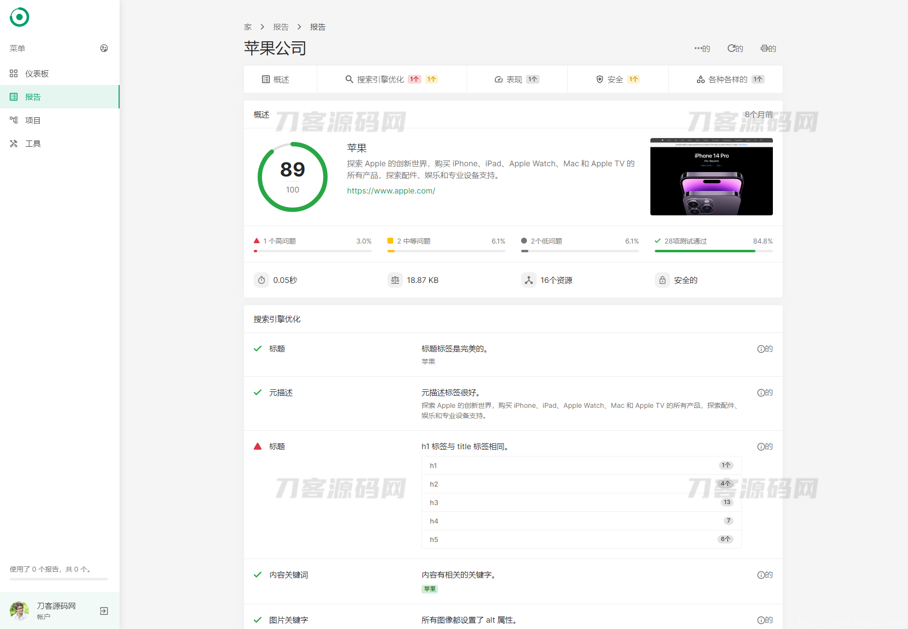 网站SEO报告和代码工具平台系统源码插图3