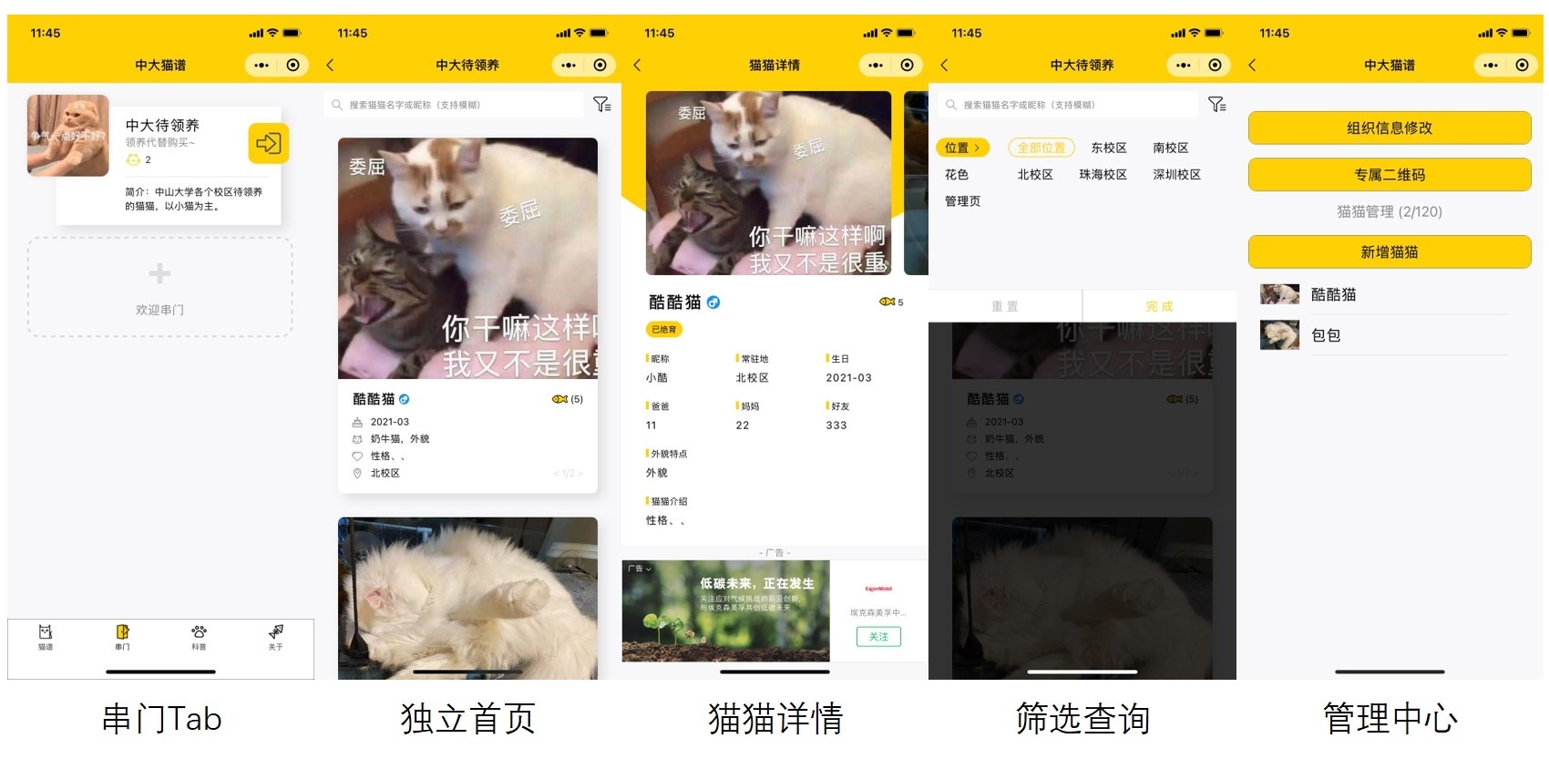 校园流浪猫信息记录和分享的小程序源码插图5