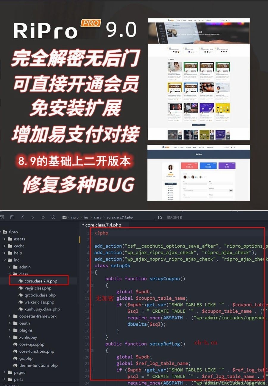 Ripro9.0免扩展二开版/WordPress博客主题Ripro全解密无后门插图1