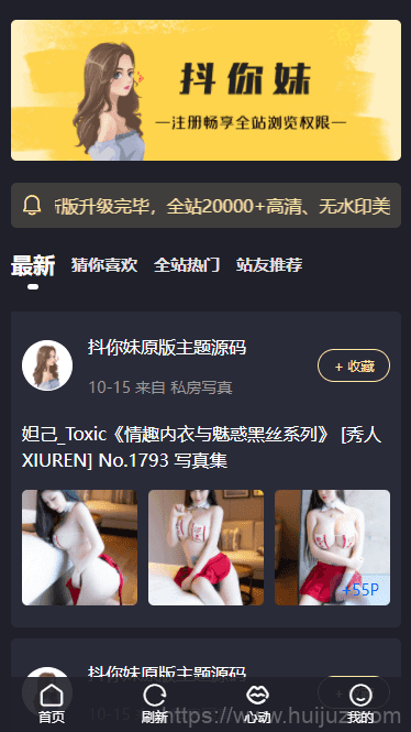 最新抖你妹原版主题源码仿抖音模式套图SEO源码_WordPress图片主题插图1