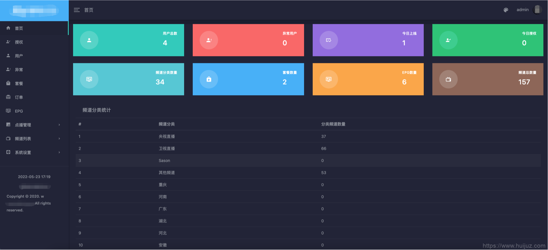 新版骆驼IPTV小肥米iptv管理系统 全开源源码 可对接EZtv电视直播管理系统插图1