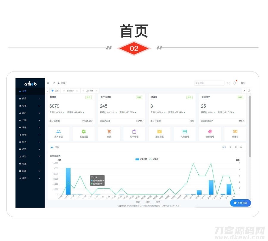 CRMEB/V4.4标准版打通版商城源码小程序公众号H5+App商城源码插图7