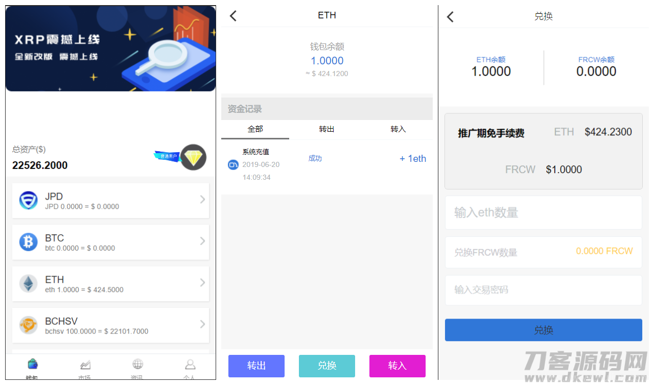 【多币种区块链交易所源码】最新价格走势+币种区块链交易所+存取功能齐全+带有身份认证+量化交易插图1