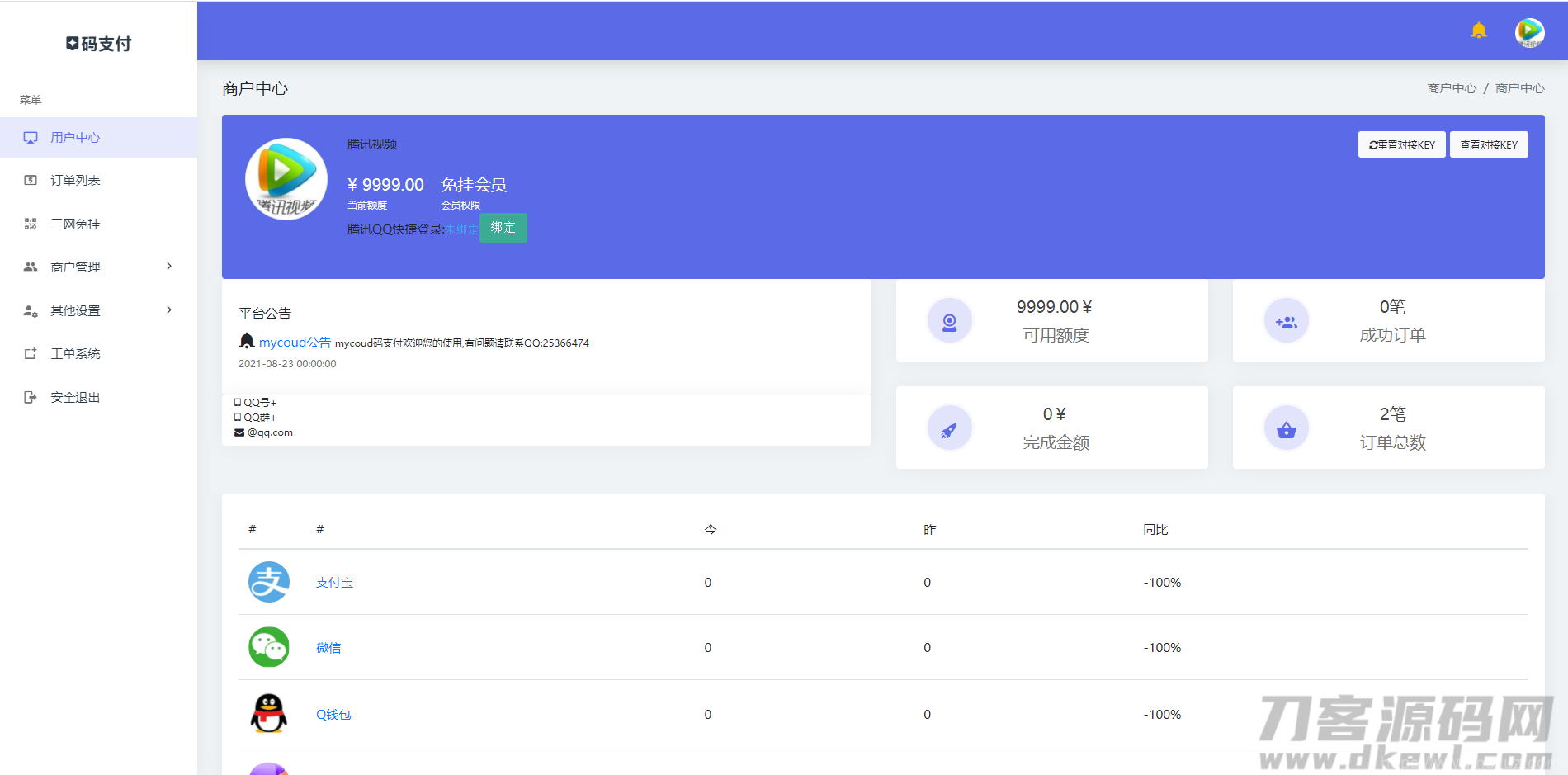 三网免挂码支付系统/二维码收款免签支付/全开源1.2版本插图1