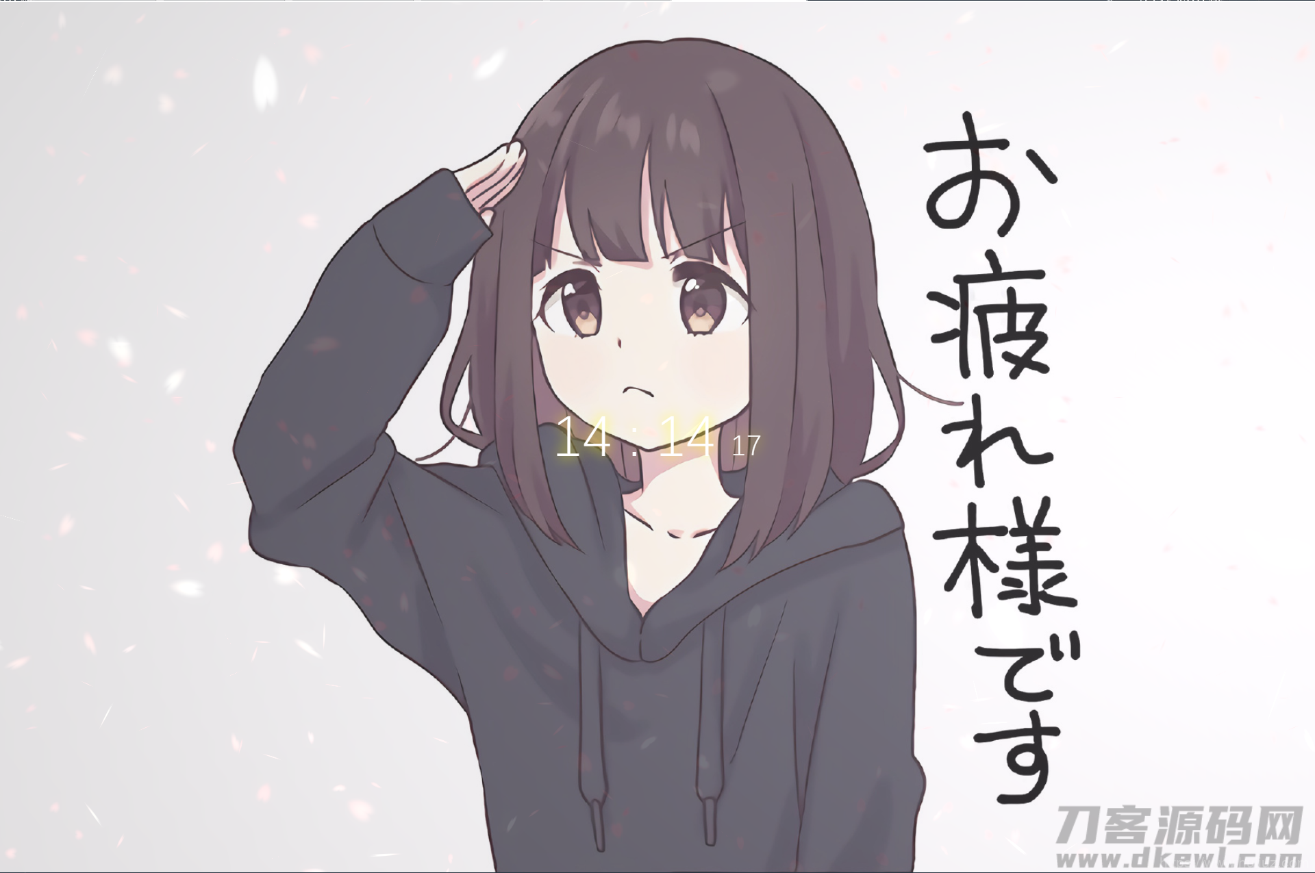 好看的二次元实时时钟404单页模板-刷新换图片插图1
