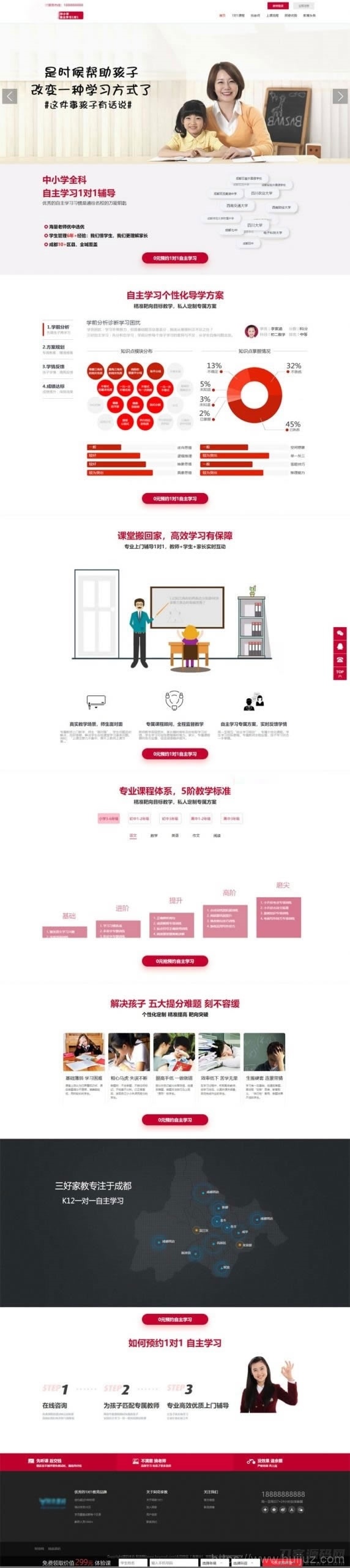 PHP一对一教育培训家教平台网站源码 PC+WAP手机版插图1