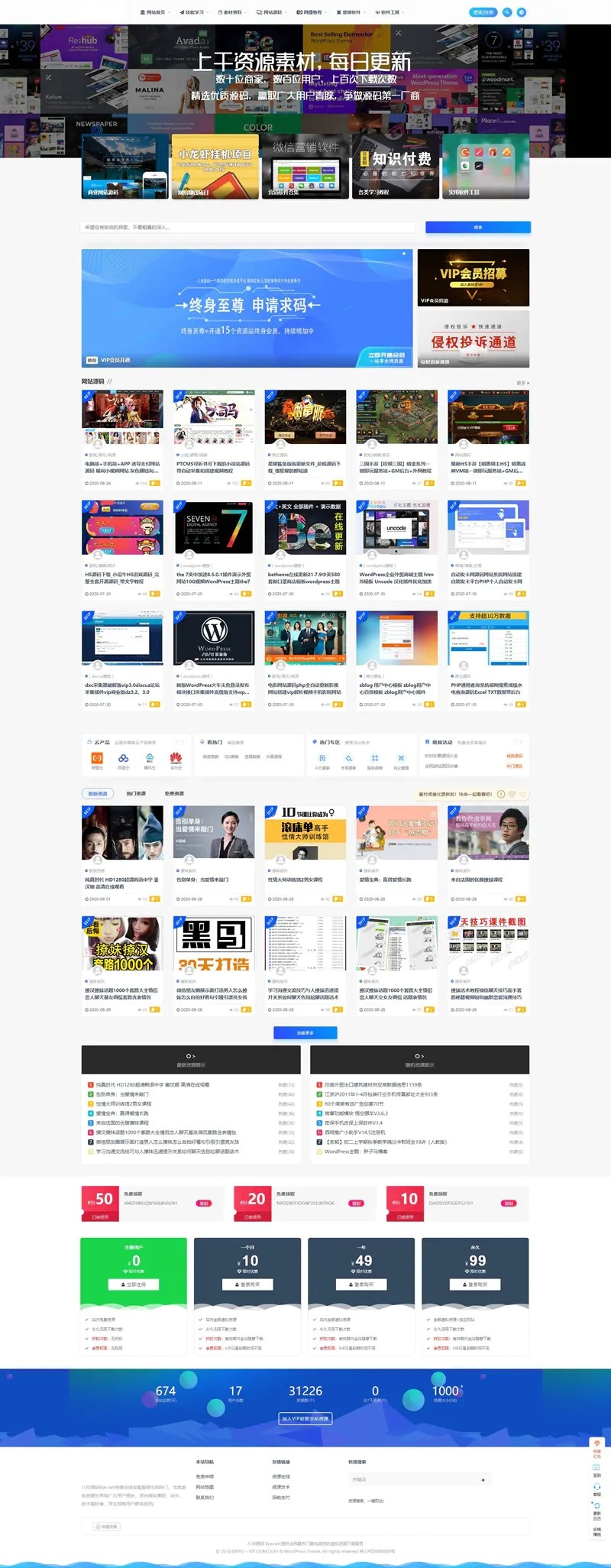 资源在线整站31212个源码打包完整运营版/带RiPRO主题无需授权插图1