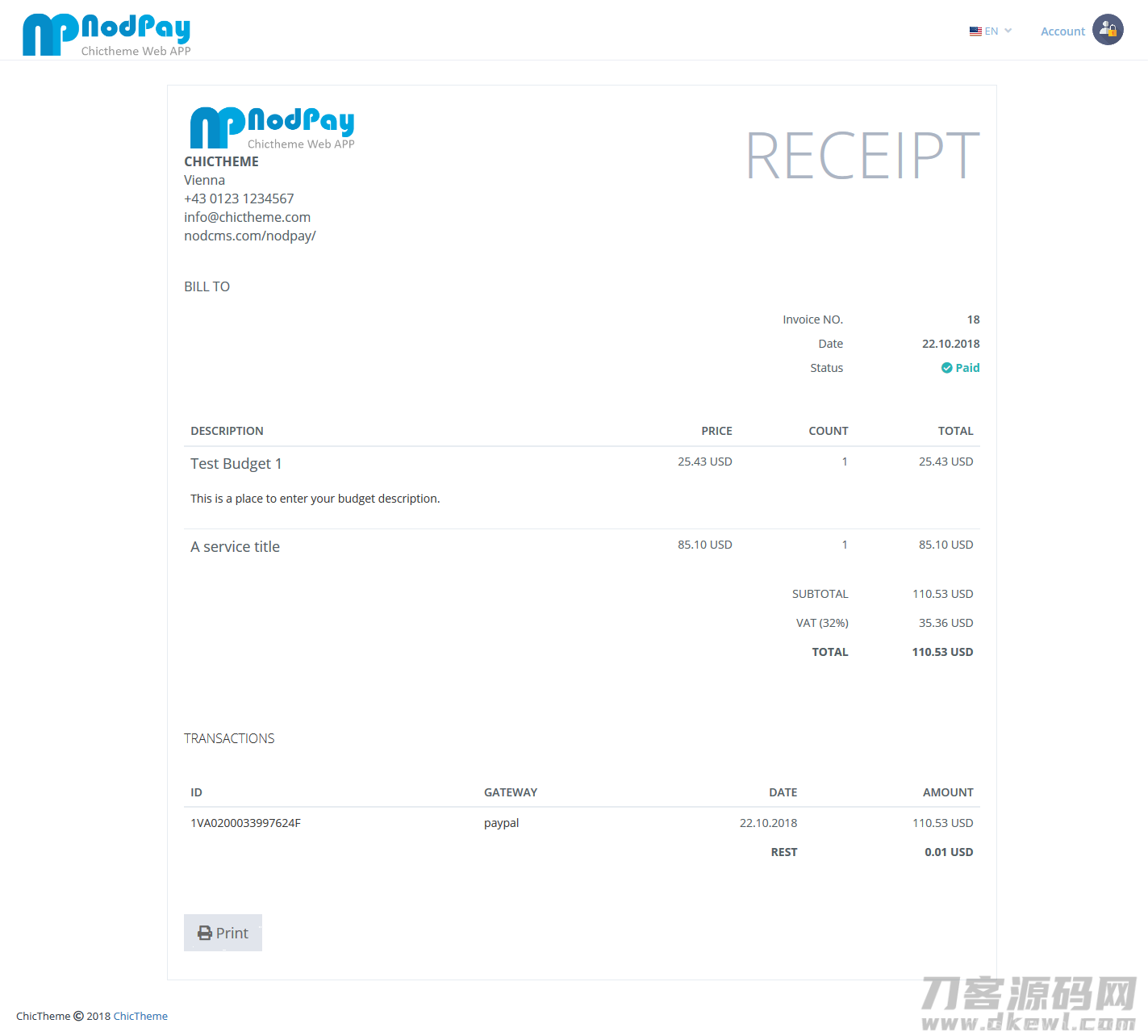 PHP在线支付多语言收款程序 PAYPAL收款程序插图3