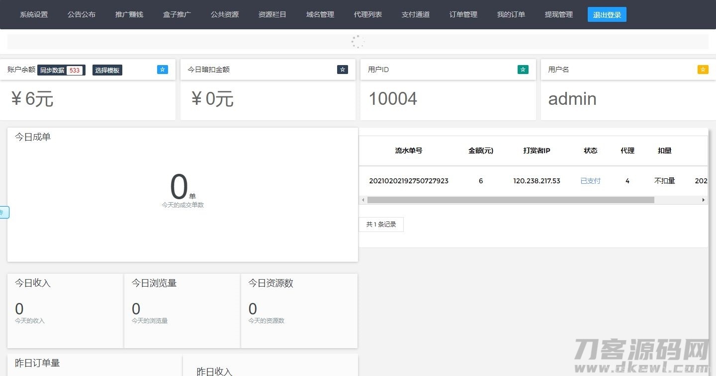 最新火麒麟打赏完整源码/Thinkphp打赏系统源码+多级防封+多支付接口切换+多套模板插图1