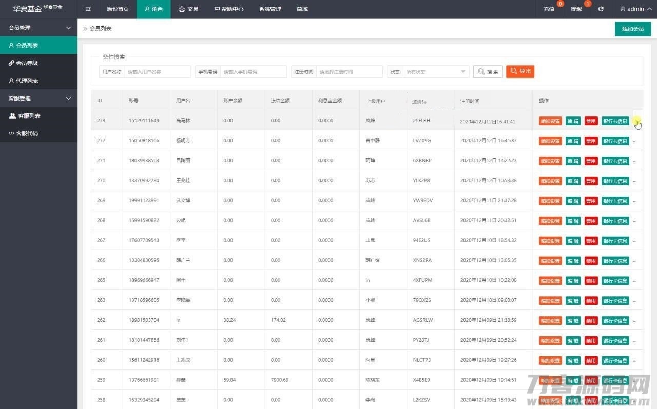 【华夏基金投资理财源码】全新二开基金理财程序+独一无二的功能逻辑+在线客服插图11