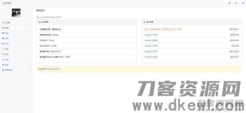 emlog个人博客论坛资源分享网整站源码 附带200多条数据插图3