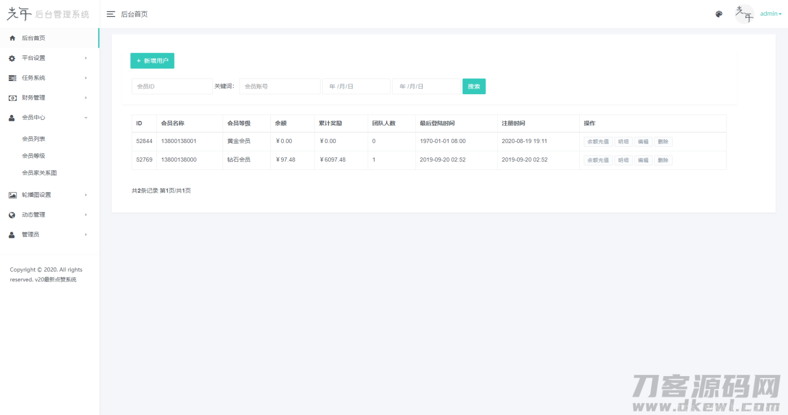 【抖音快手点赞系统】全新蓝色UI+完整后台插图13