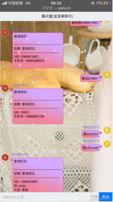 查绑聊天室源码查Q绑反查微博lol等功能插图1