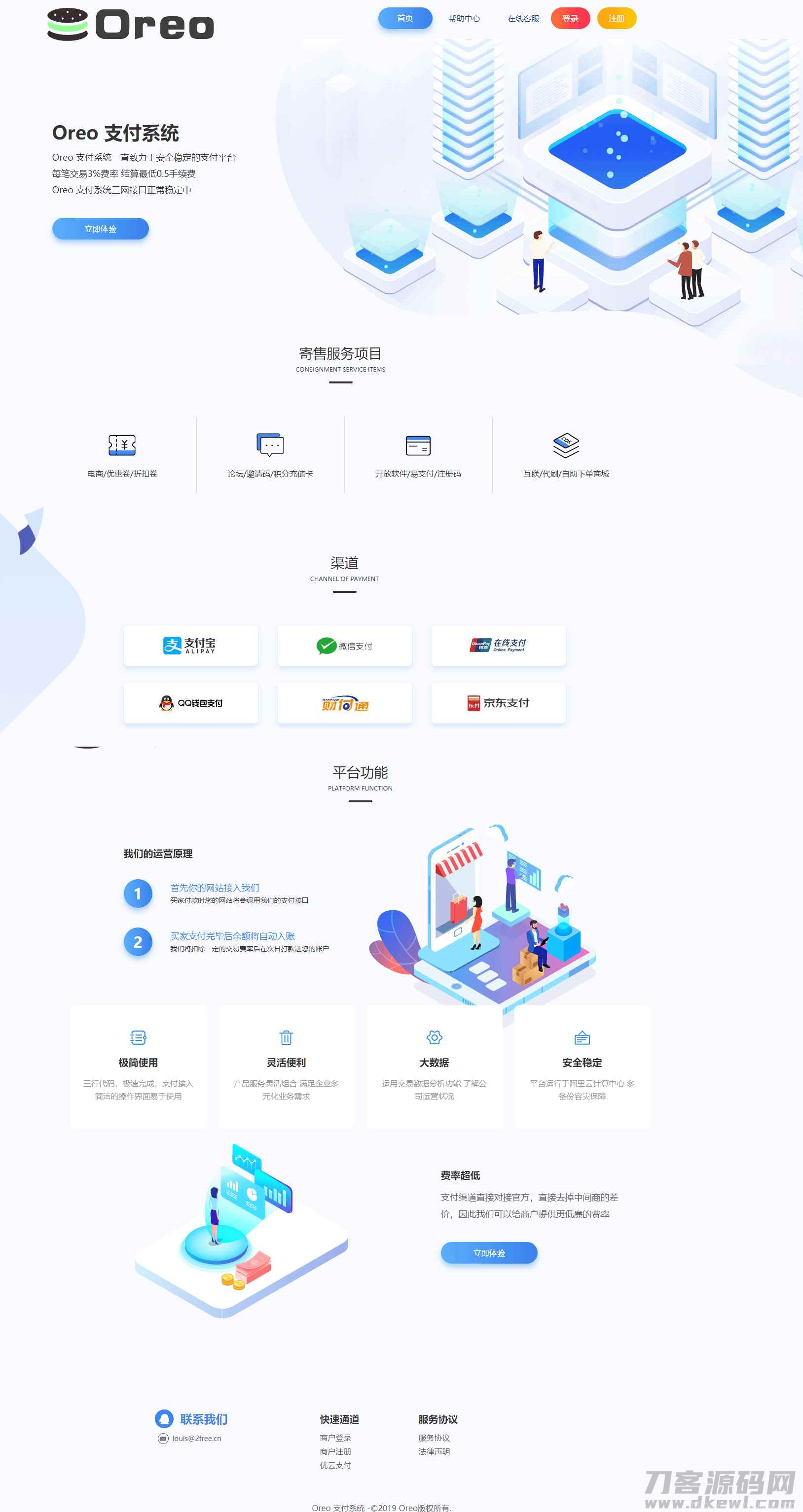 Oreo-支付系统平台全开源完整版插图1
