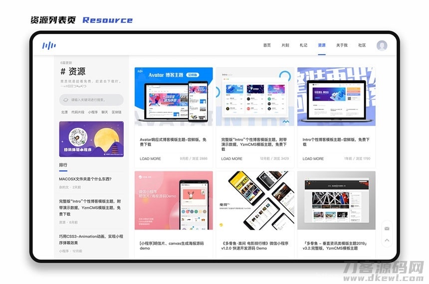 YzmCMS全新轻爽极简风格模版主题（Eric v1.0）插图3