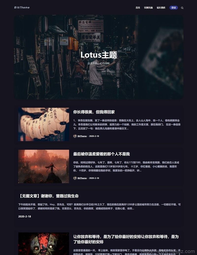 WordPress暗黑极客自媒体资讯博客主题Lotus1.1插图1