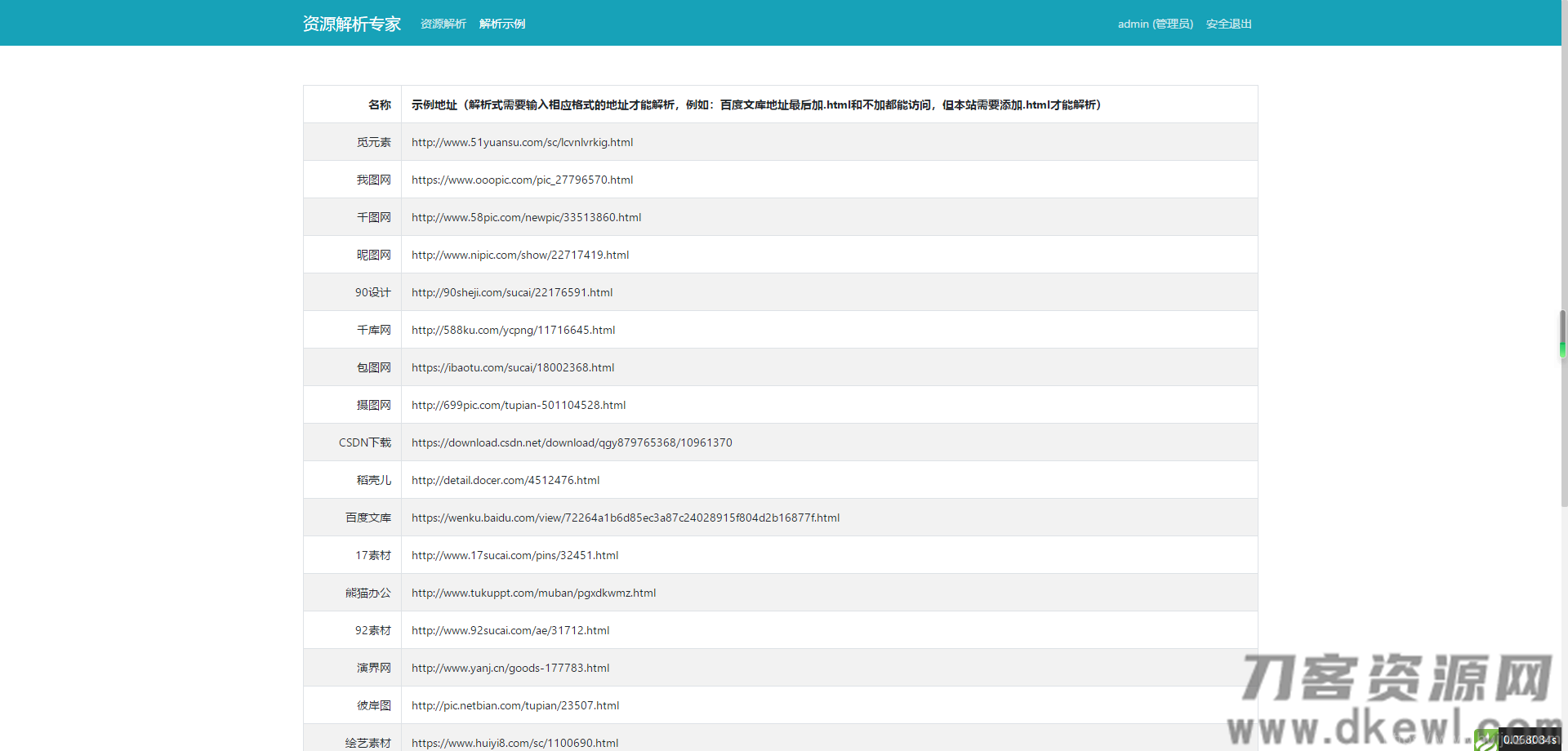 Thinkphp内核素材解析源码 支持20多家素材站 后台版 内附详细安装教程插图3
