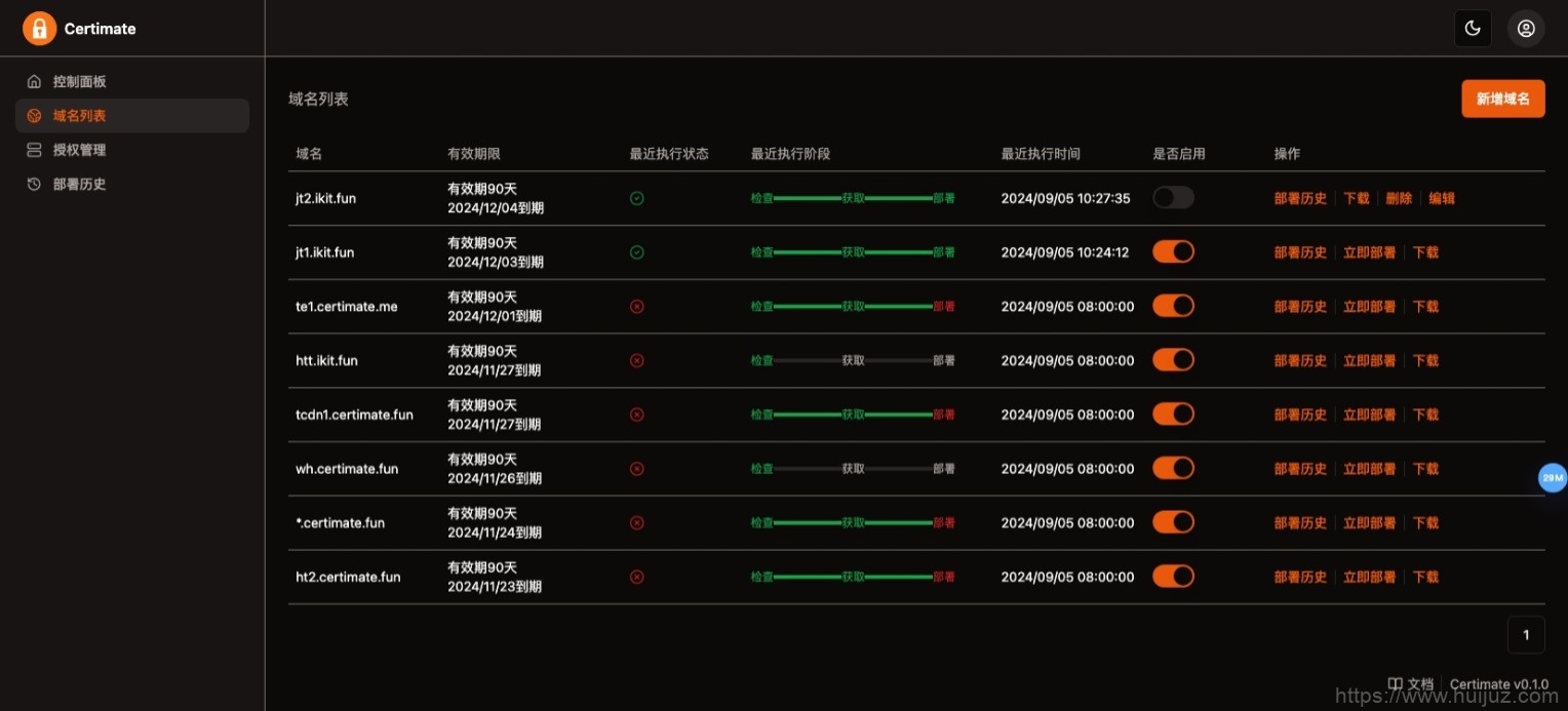 SSL证书管理系统工具网站源码，自动申请、部署SSL证书，并在证书即将过期时自动续期插图3