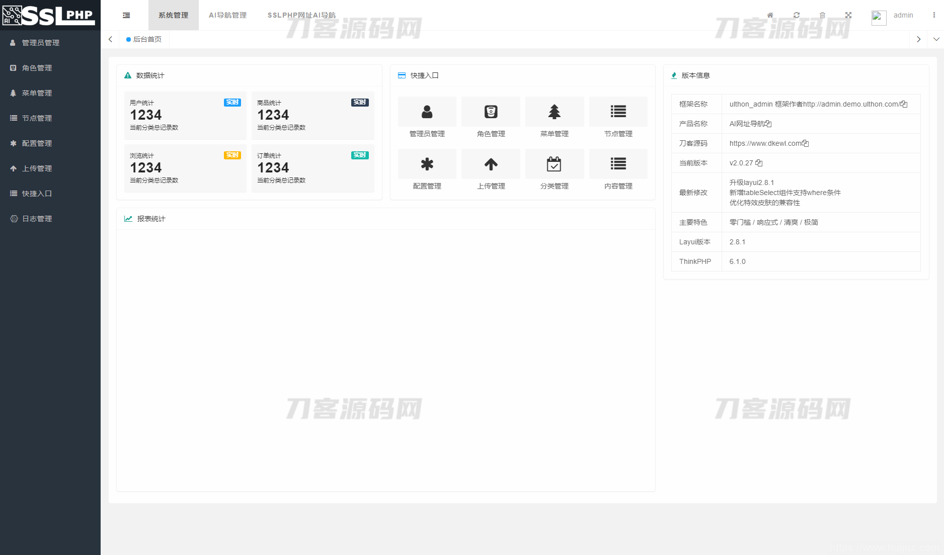 2023全新UI的AI网址导航系统源码 基于Thinkphp6框架插图3