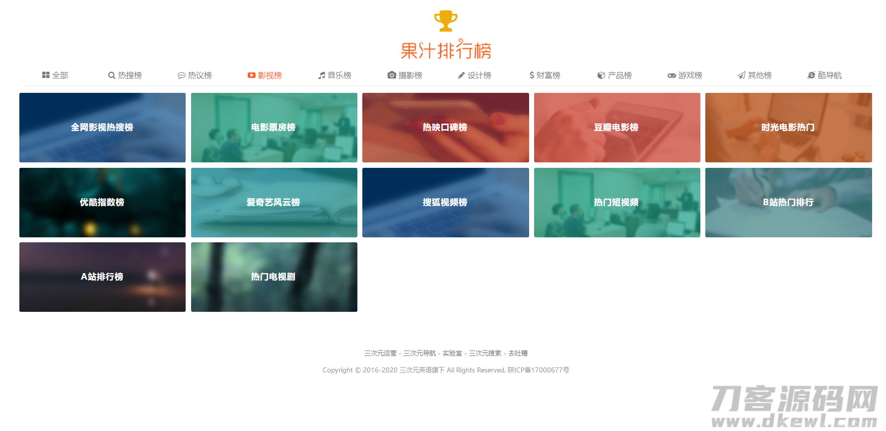非常好看的网址导航_以及热点热搜影视等排行榜源码插图5