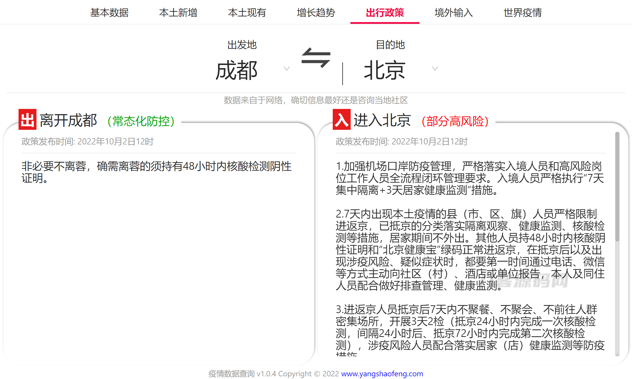 2022 全国疫情数据查询软件工具-支持全平台版本插图3